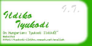 ildiko tyukodi business card